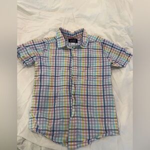 100% cotton The Children's Place Multicolor Plaid Button Down Shirt- size 5T